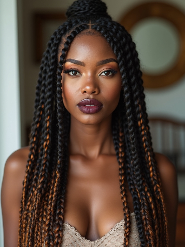 bold oversized glossy plaited royalty