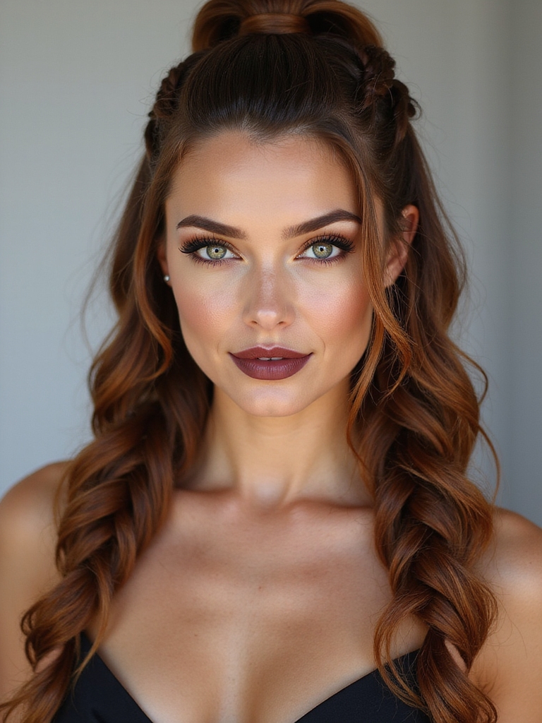braided ponytail with wraps