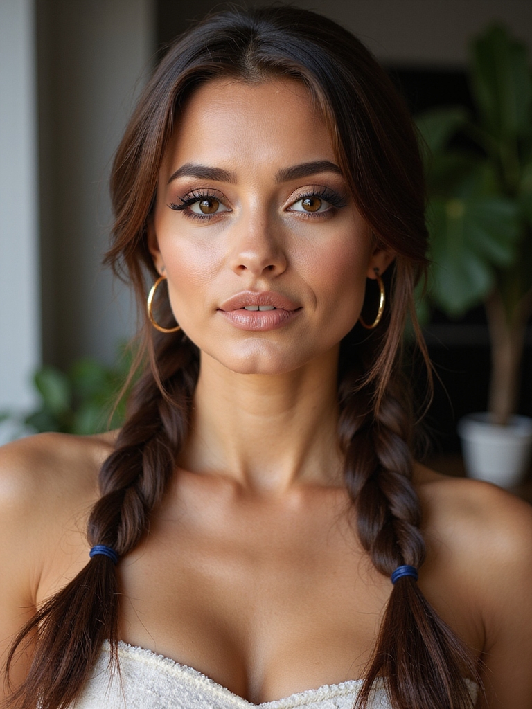 braided style with face framing