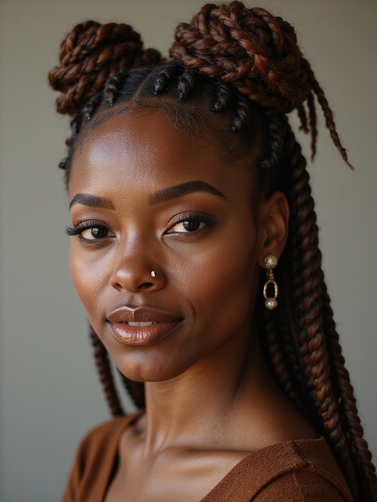 celebrity inspired fulani braid flair