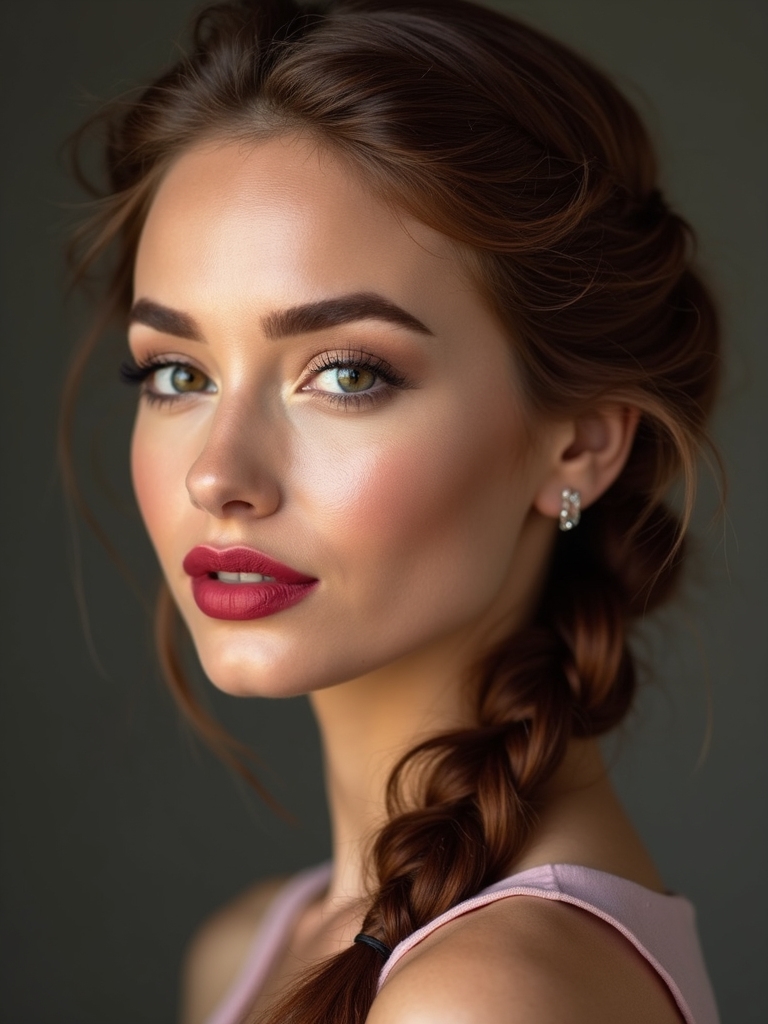 centered classic french braid