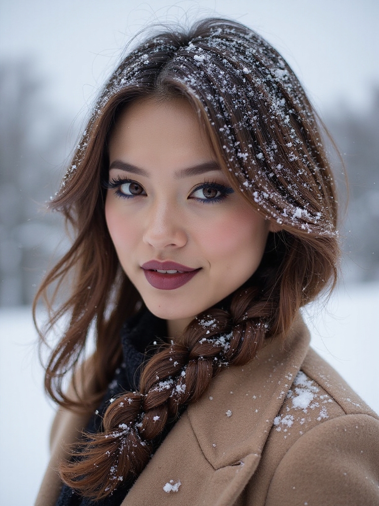 chunky cozy side braid