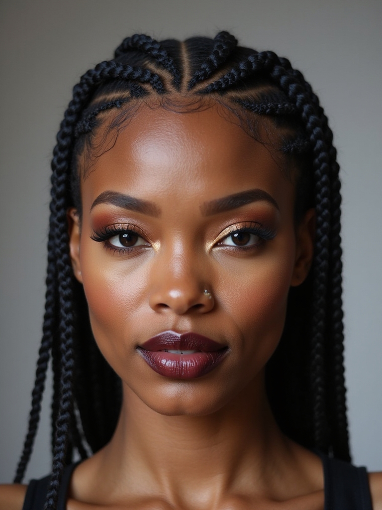 crisp artistic scalp braid designs