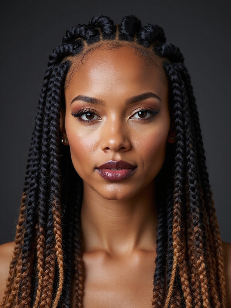 crisp zigzag cornrows with edges