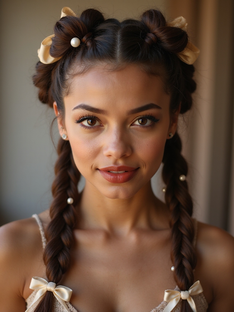 delicate embellished butterfly braid