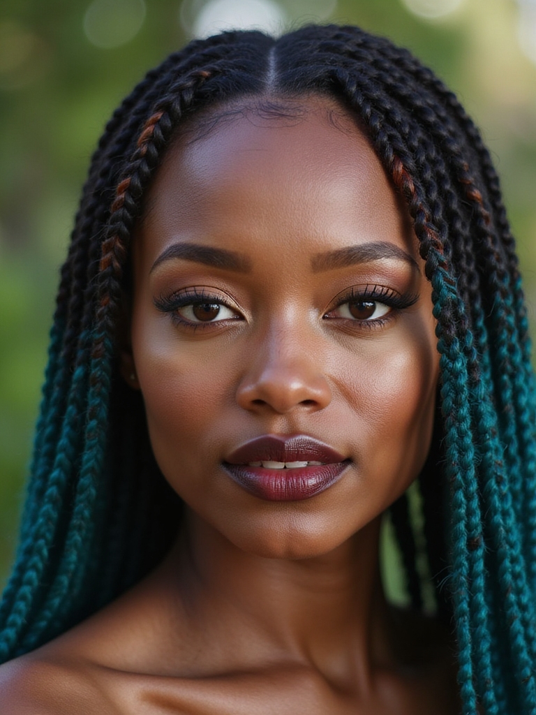 delicate micro braids highlights