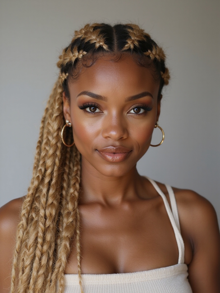 hidden color braid accents