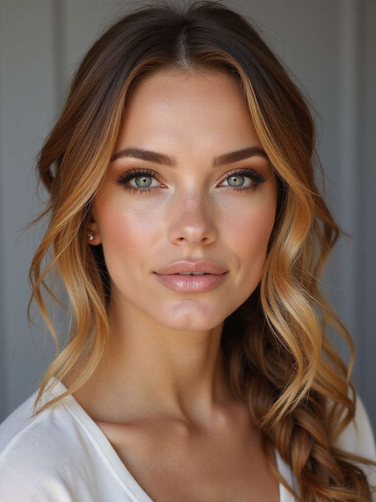 honey highlighted textured beachy braids