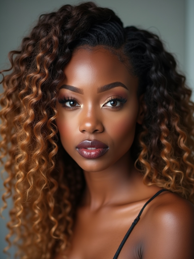 knotless braids with curls