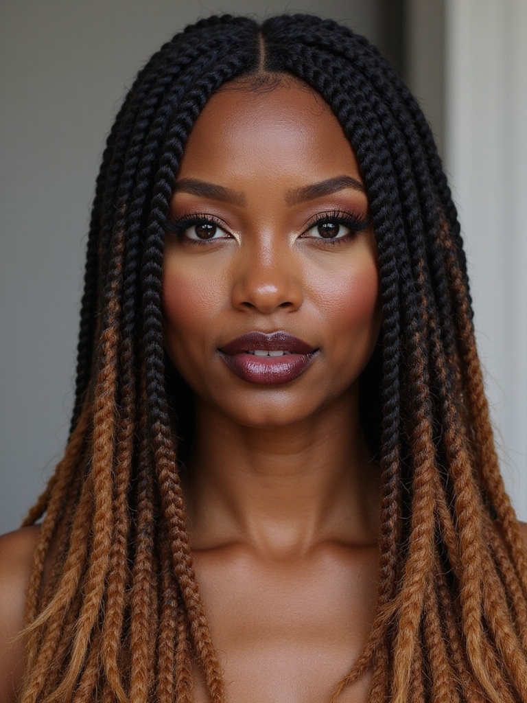 knotless braids with waves
