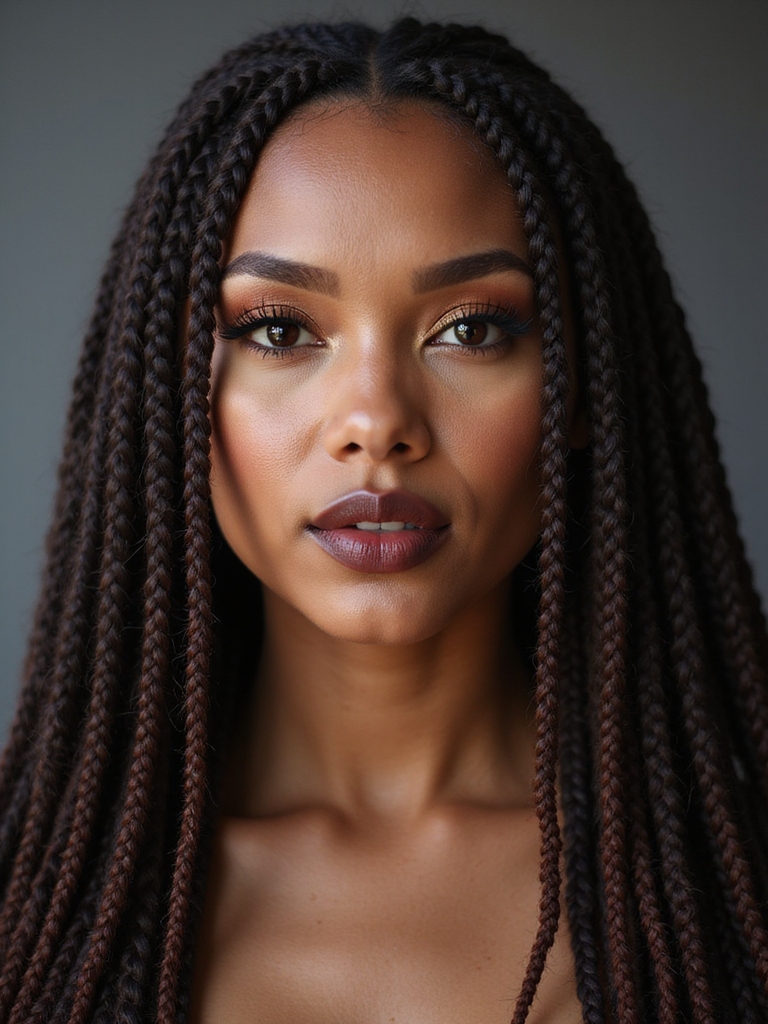 long knotless blunt braids
