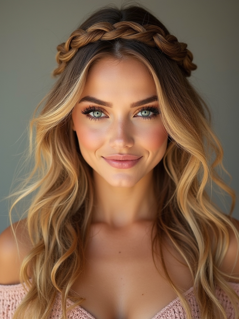 loose dutch braid crown