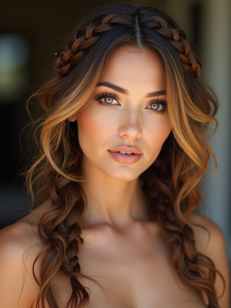 loose textured boho waterfall braid
