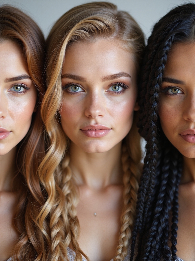 loosened glossy braids glamified