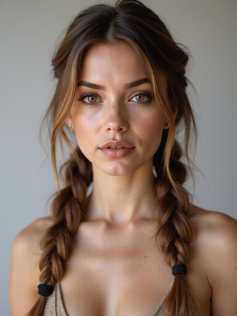 messy boho double dutch pony