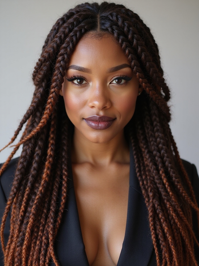 mocha glossy jumbo braids