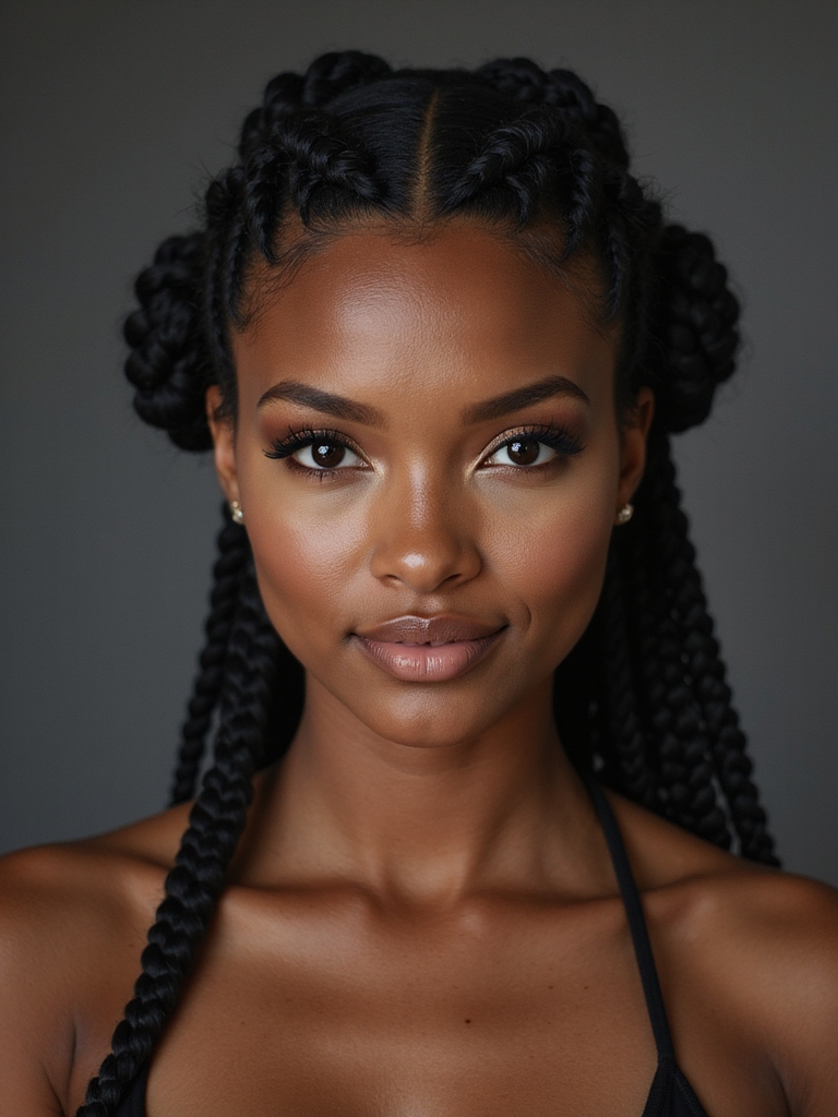 neat cornrows sleek bun