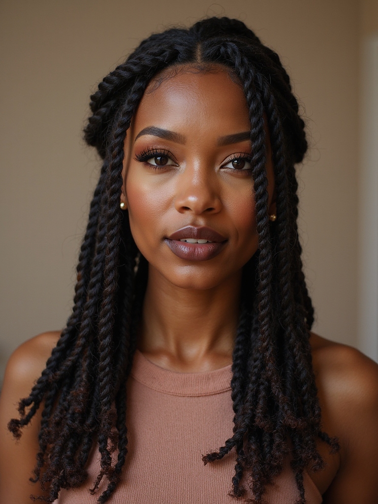 neat gentle feed in braids