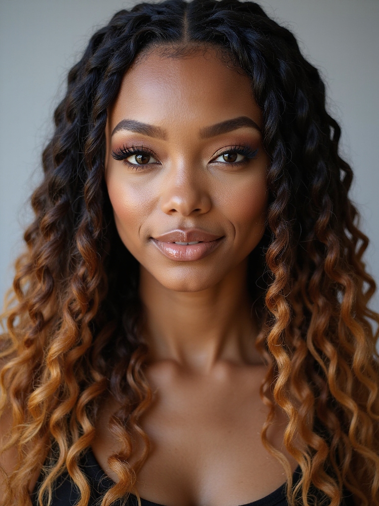playful low maintenance curly ended braids