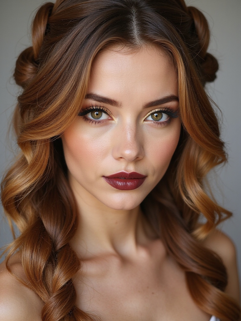 playful poufed bubble braids