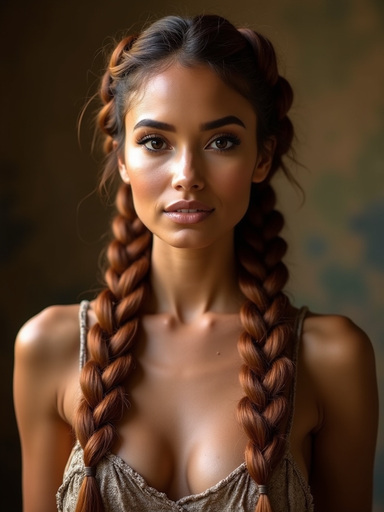 playful textured wing like braids