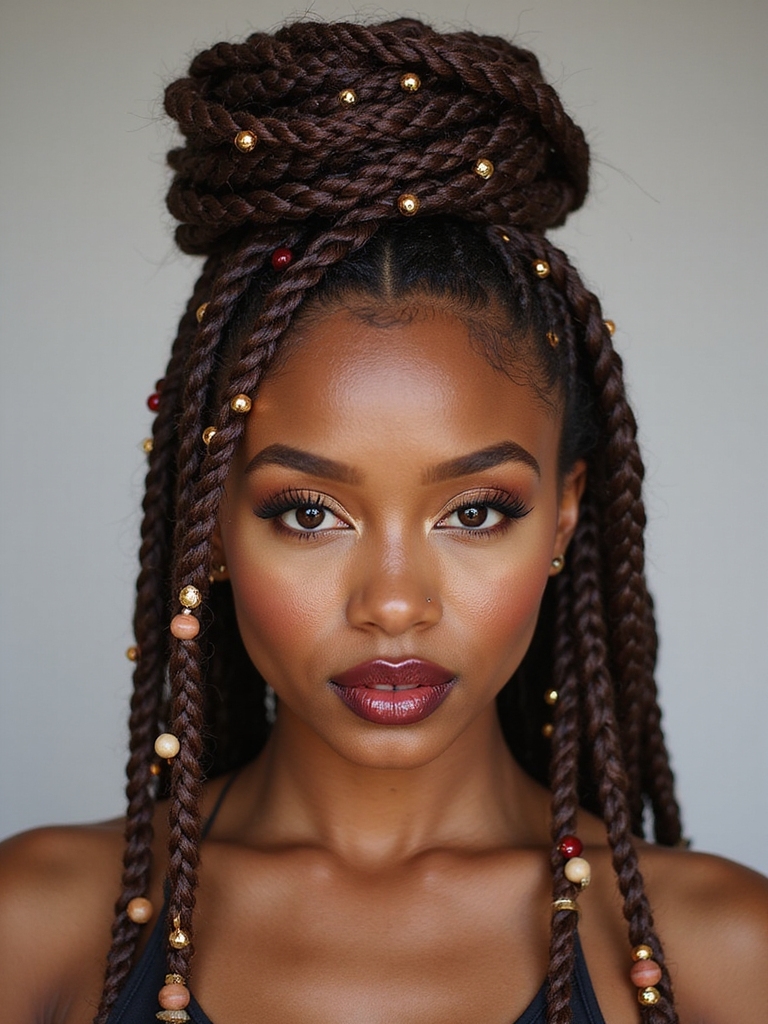 quick beaded braid updos