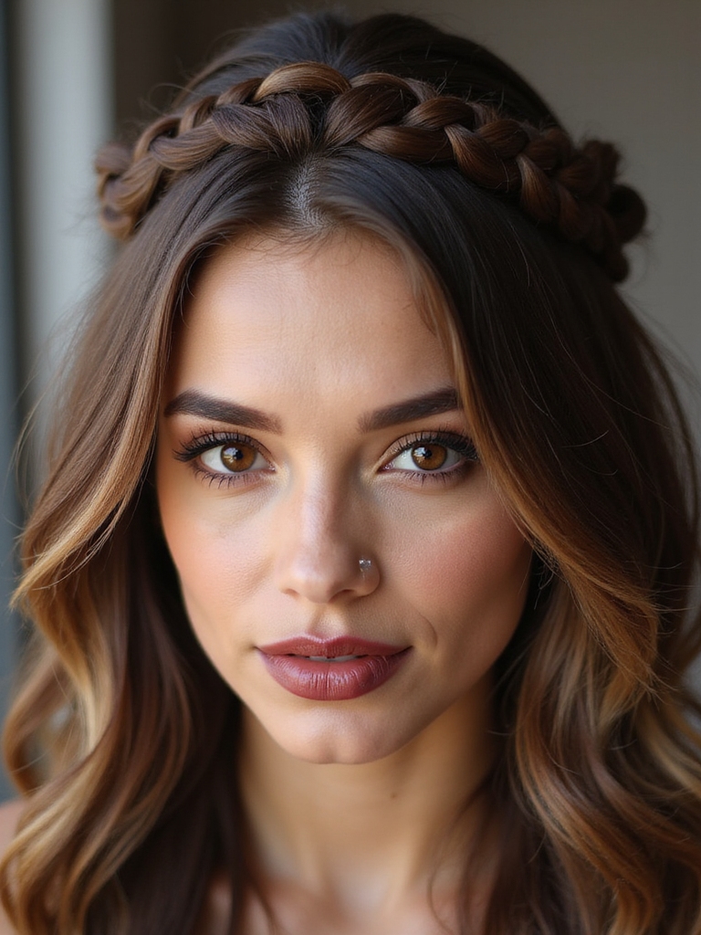 romantic halo braid with waves