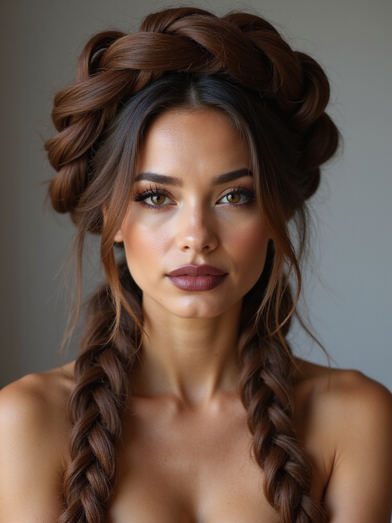 romantic knotted braided crown