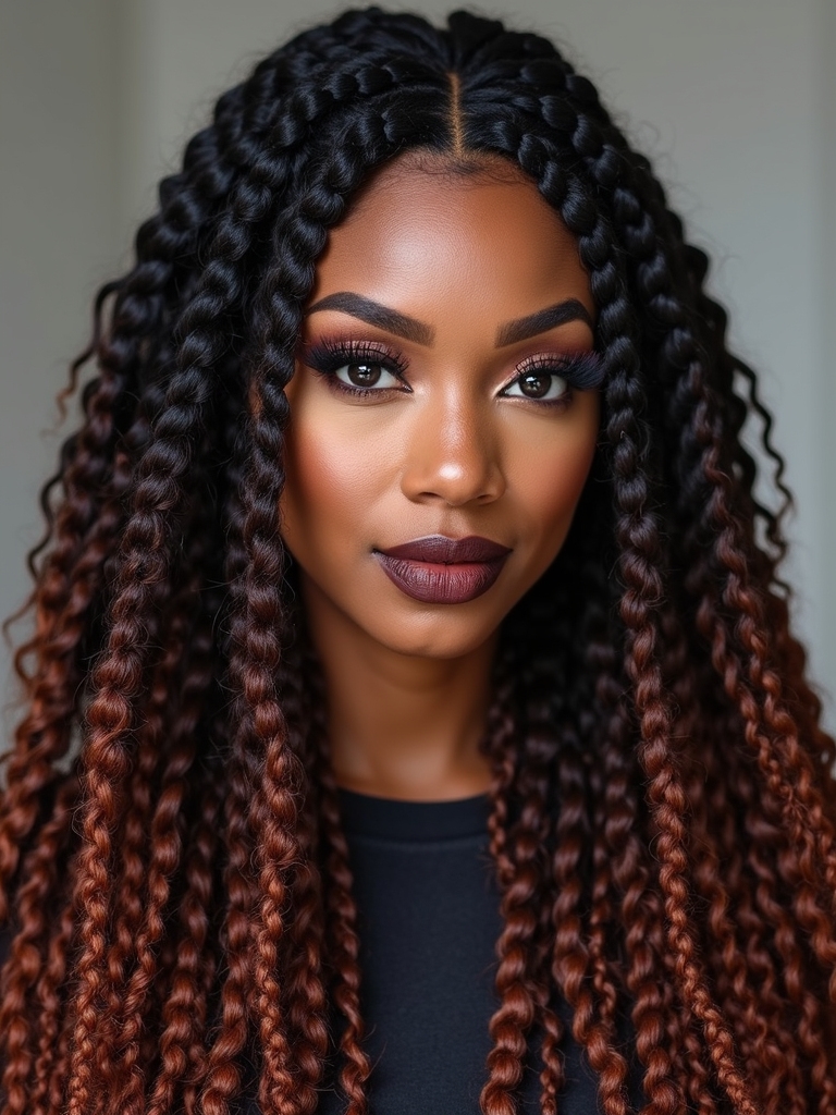 seamless airy feed in braids