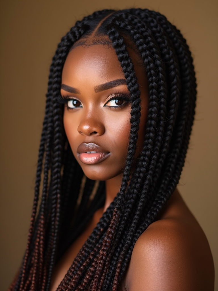 seamless feed in cornrow blend