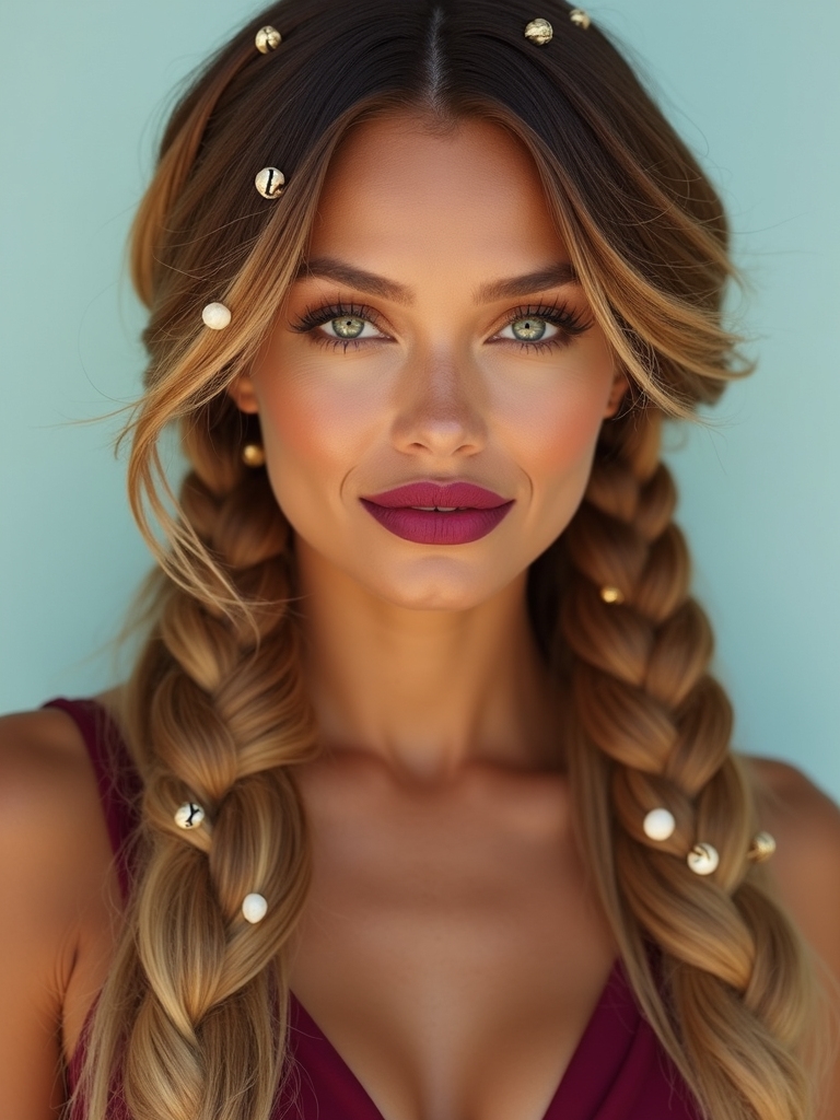 shells ribbons gold cuffs