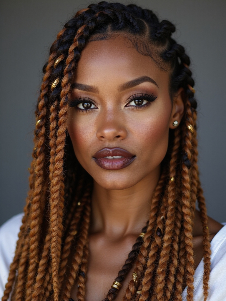 short textured braided accents