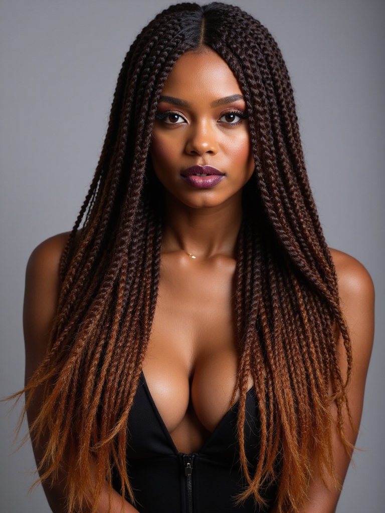 sleek close to scalp rope twists