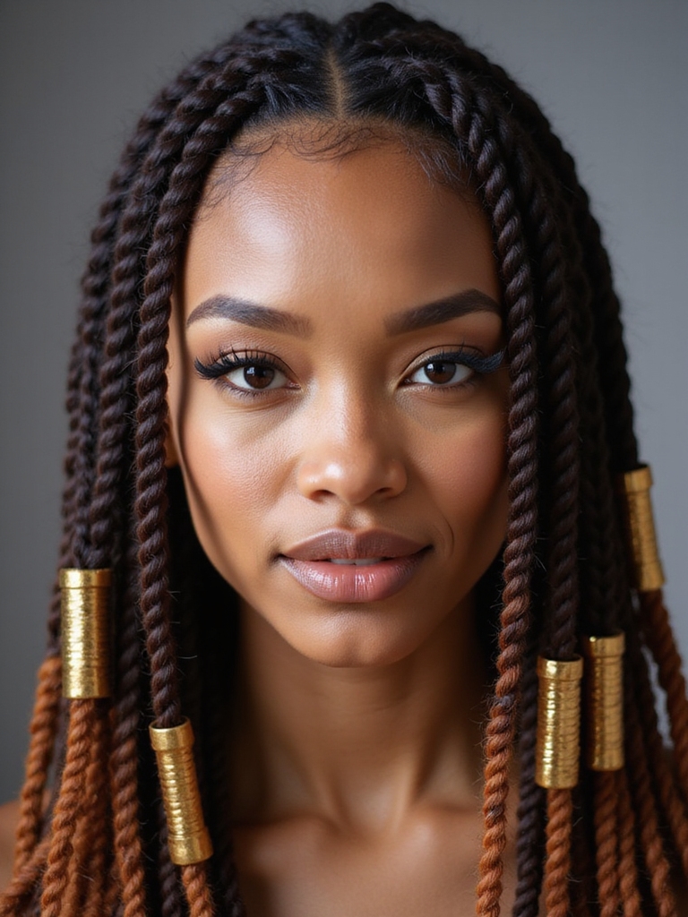 sleek fulani braids elegance