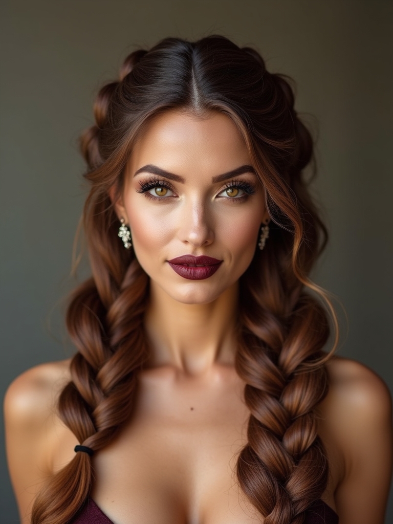 sleek professional butterfly braids