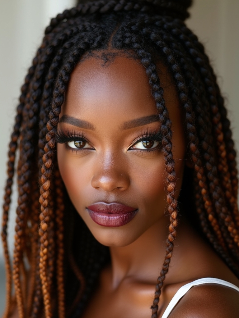 small boho knotless braids