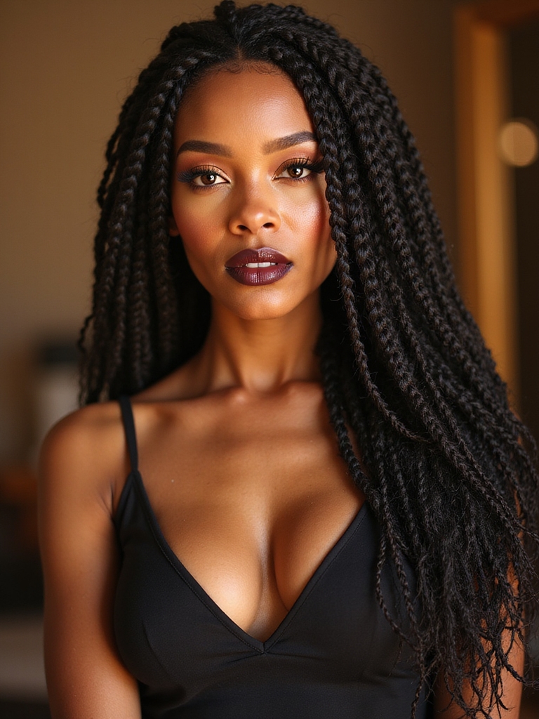 smooth side swept stitch braids