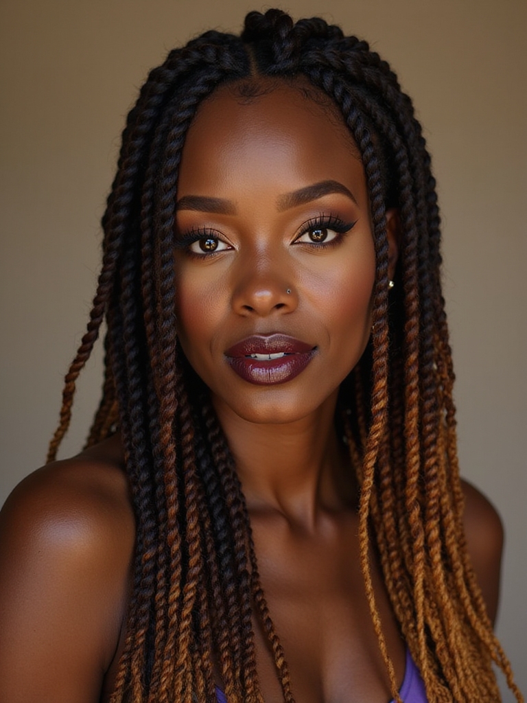 soft textured goddess box braids