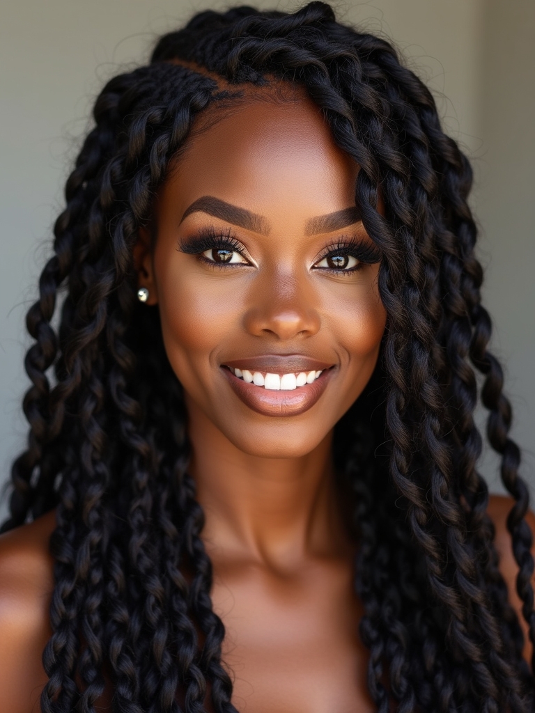 textured goddess braids styling