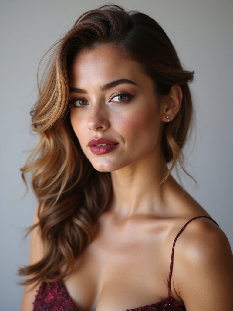 textured side braid with tendrils