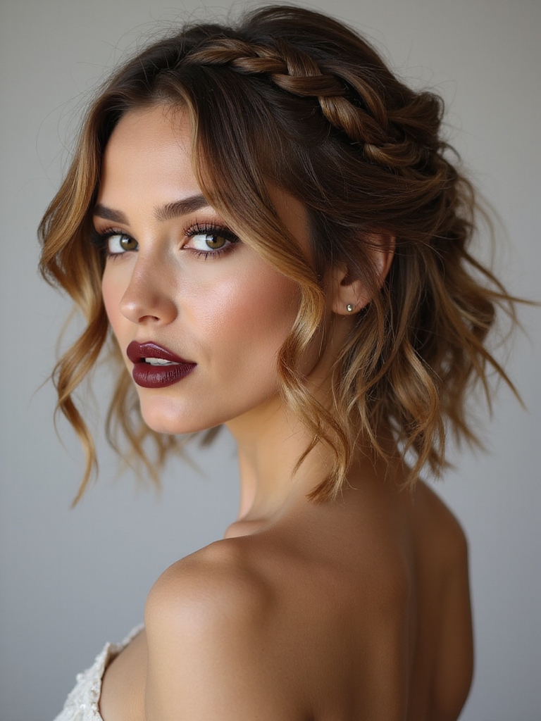 tousled side braid look