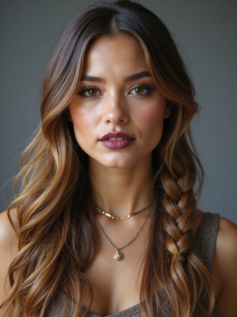waist grazing bohemian knotless braids