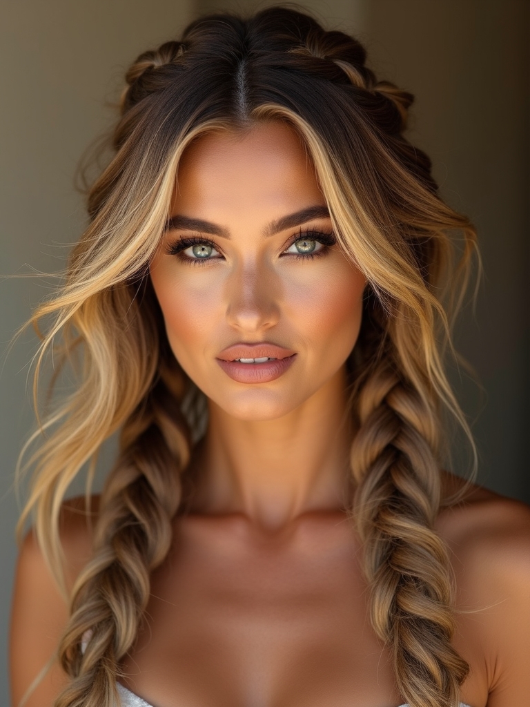 wrapped braids with waves