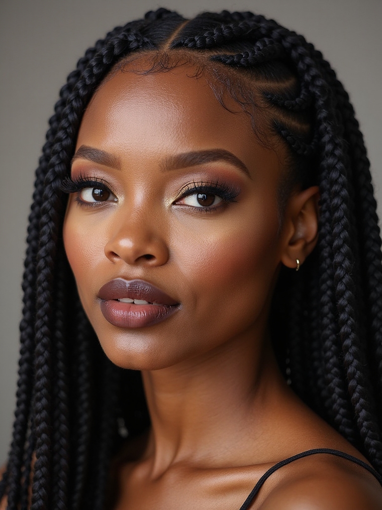 zigzag geometric crisp cornrows