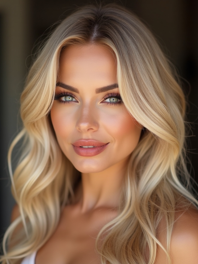 buttery beige blonde glam