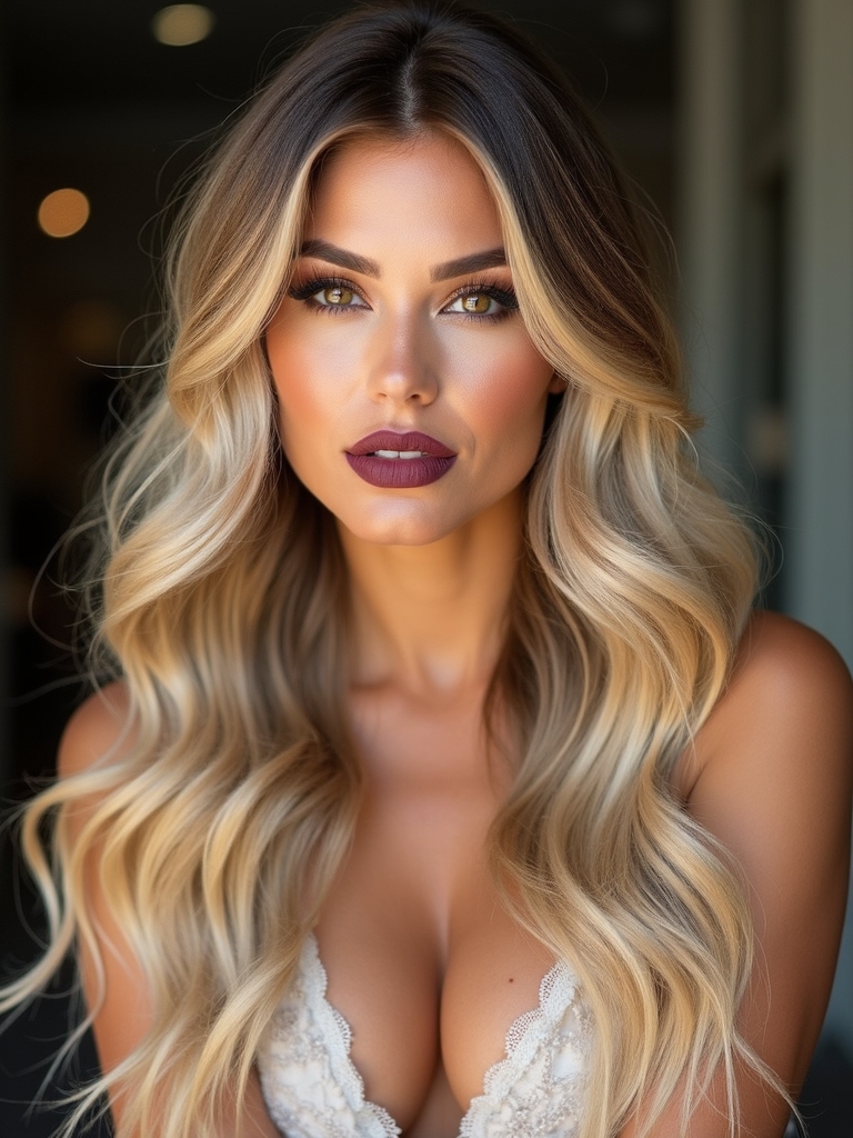 buttery golden face framing highlights