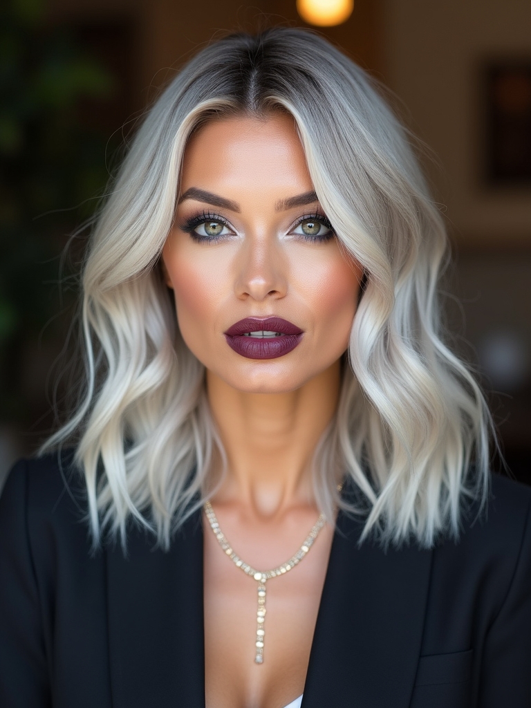 chic ash blonde lowlights