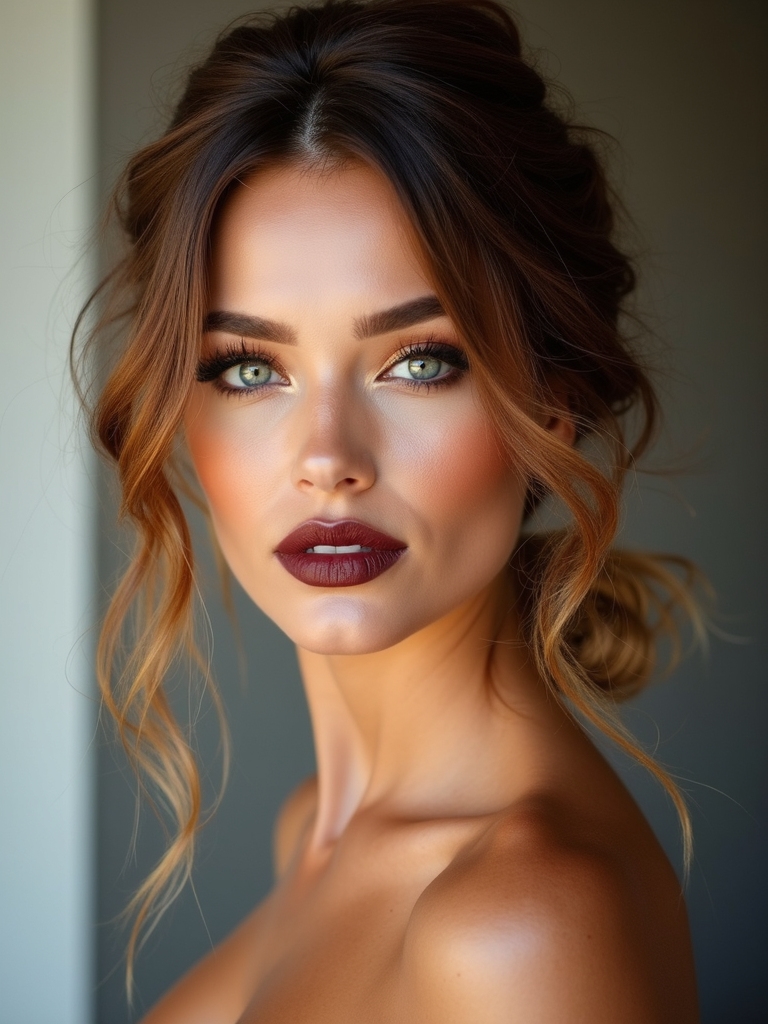 chic textured low bun