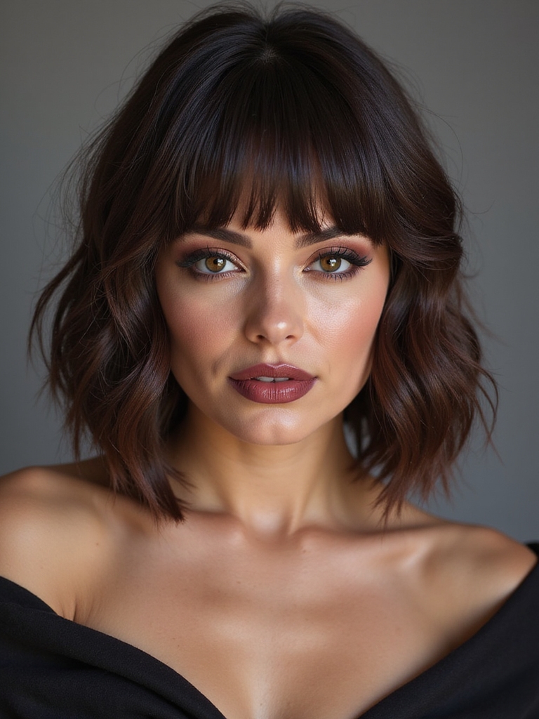 chocolate lowlights for bob