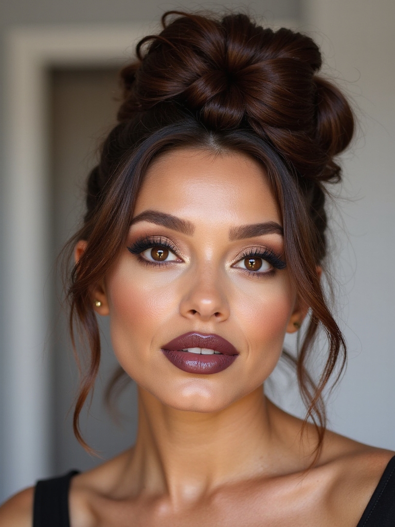 chunky rope braid bun